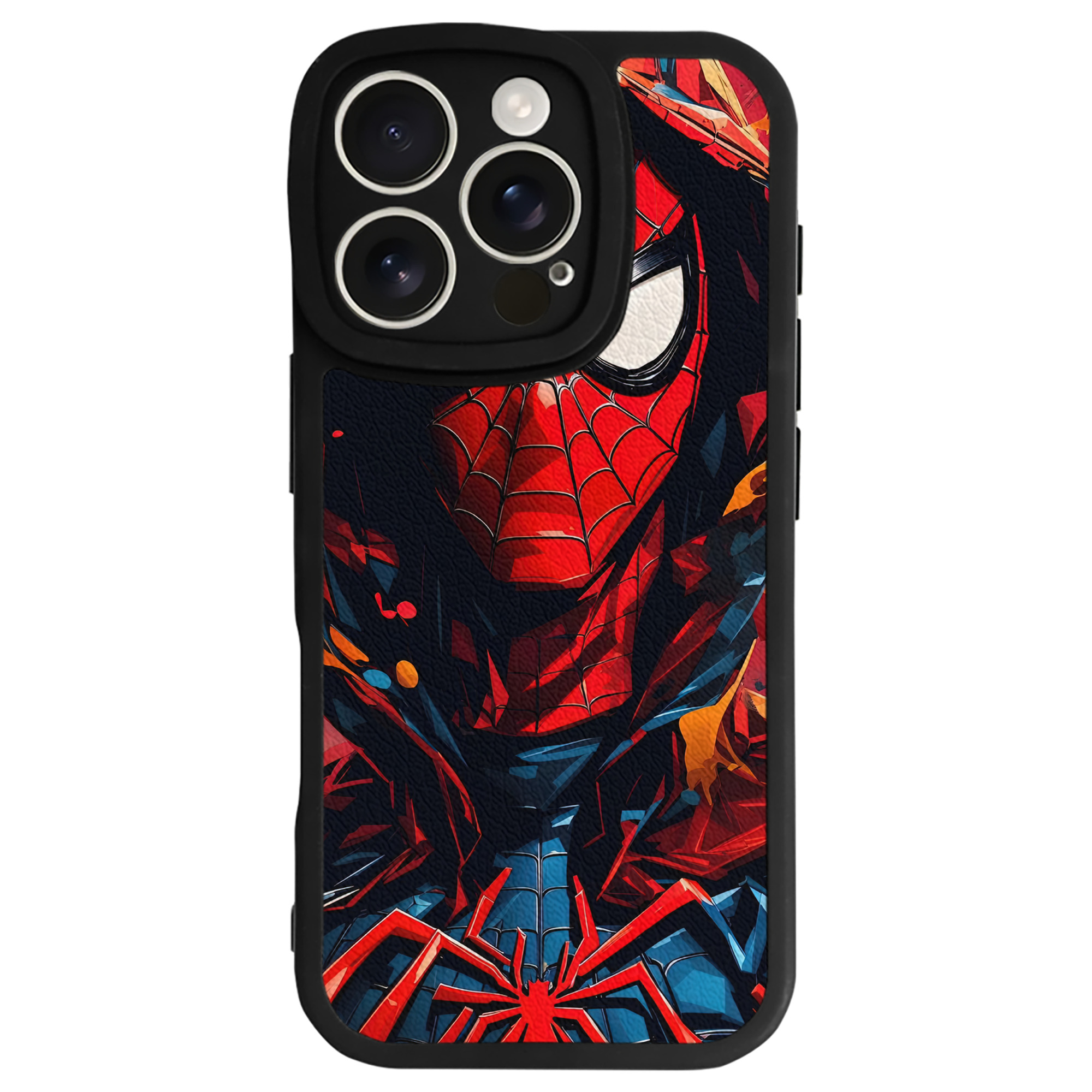 （画像用） Spider Man スパイダーマン 【iPhone 16シリーズ対応】シリコンスマホケース（レザー調） 材質：シリコン